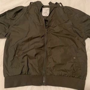 Army green cropped Fulltilt bomber jacket